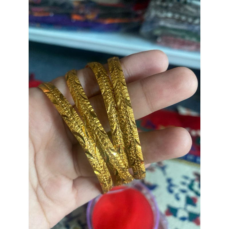 FREE BUBBLE WRAP Gelang Emas Arab Isi 4 Made in India