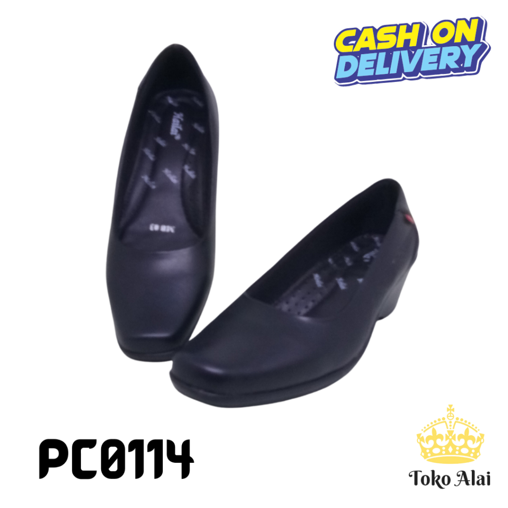 Sepatu Pantofel Wanita Hitam Hak 3 Cm Cewek Kantor HAILAI MB03 PC0114