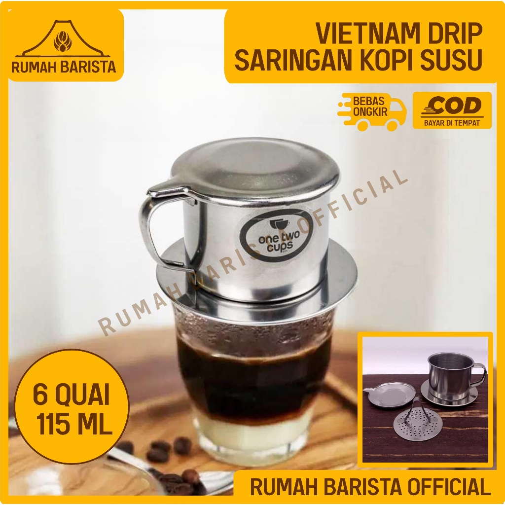 Vietnam Drip 6Q 115ML Saringan Kopi Susu Murah Dripper Coffee - Alat Kopi Vietnam Vietnamese Dripper