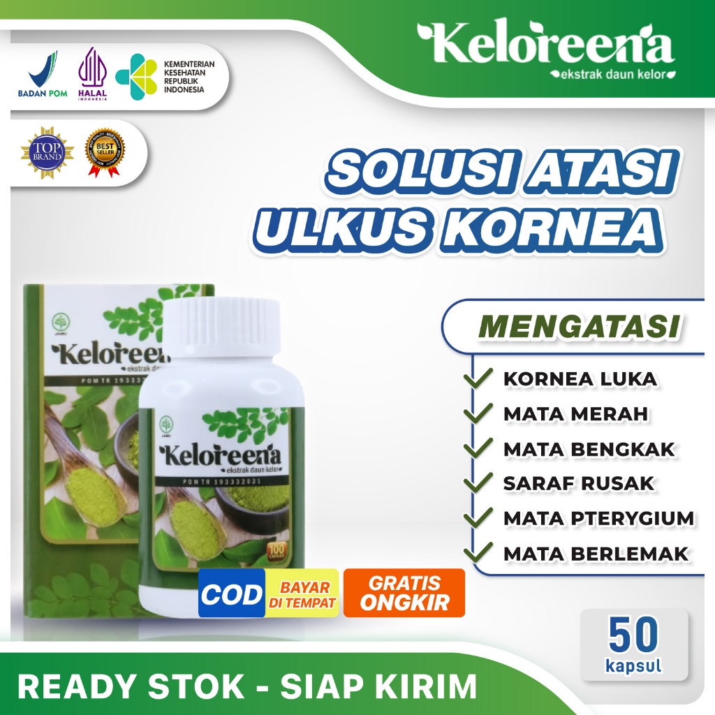 Obat Bintik Putih Mata - Mata Pterigium - Mata Pinguekula - Ulkus Kornea - Mata Luka - Keloreena Kap