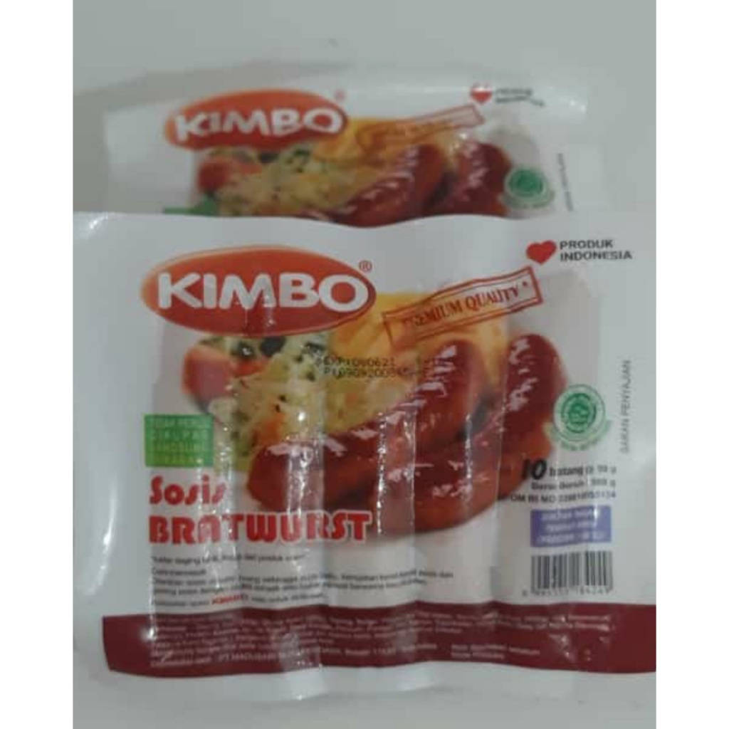 

KIMBO Sosis Bratwurst Original Isi 10 pcs | sosis bakar jumbo | frozenfood