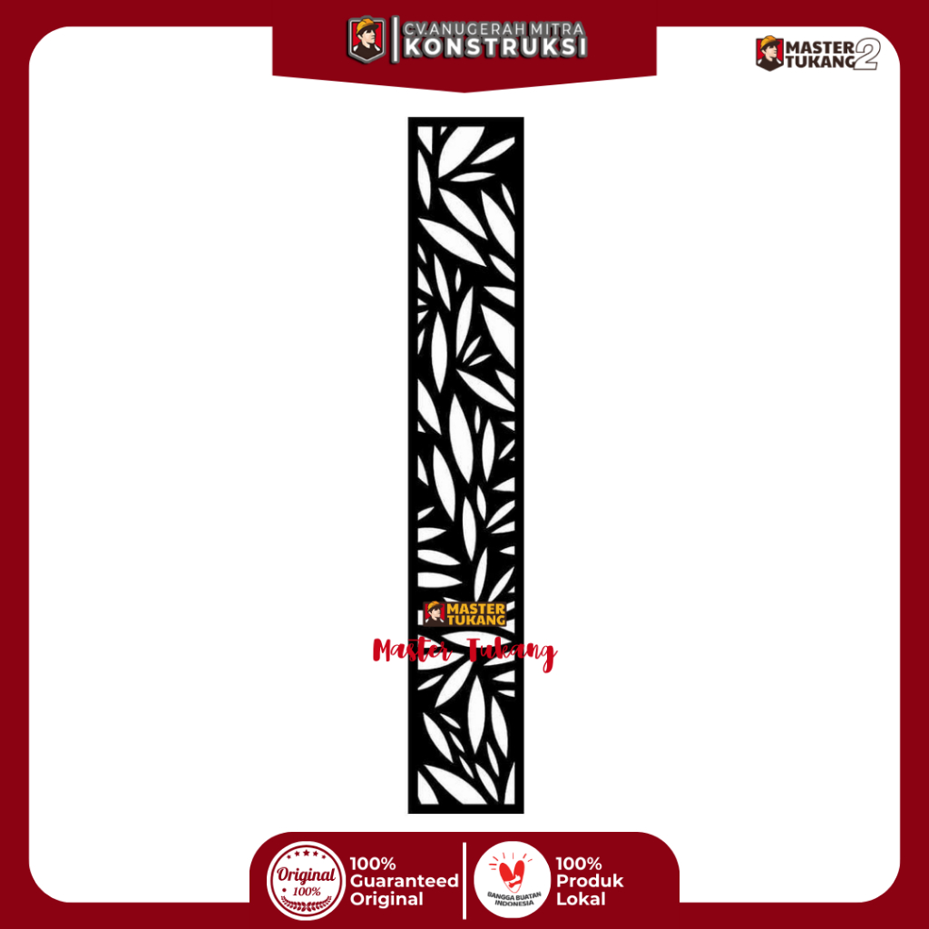 plat laser cutting 40x80cm 50x80cm tebal 2mm ornamen pagar besi