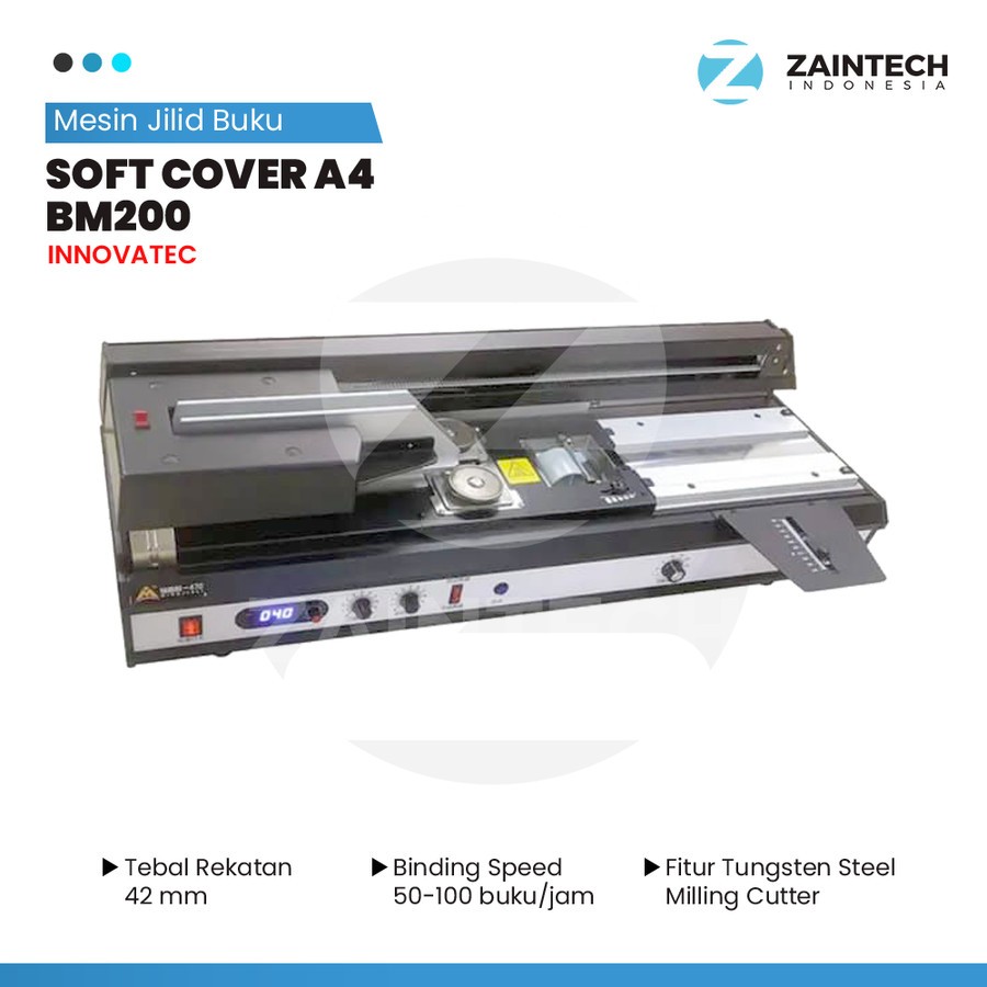 Mesin Jilid Buku Soft Cover INNOVATEC A4 BM200 | Mesin Produksi Book Binding | Jilid Buku