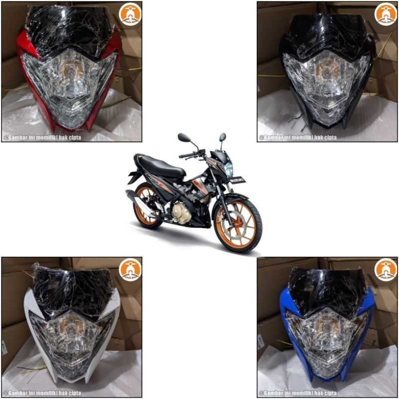 Lampu depan+batok satria FU facelift tahun 2013-2017/batok+lampu depan satria FU facelift/reflektor 