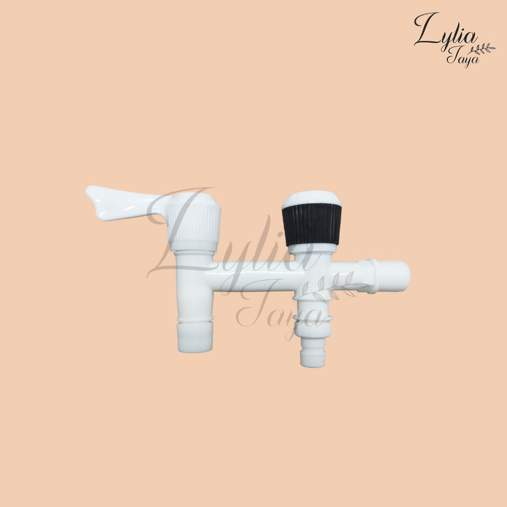 Kran Cabang Air Dua arah Kran Shower Kran Ganda Bahan Plastik SLT-230