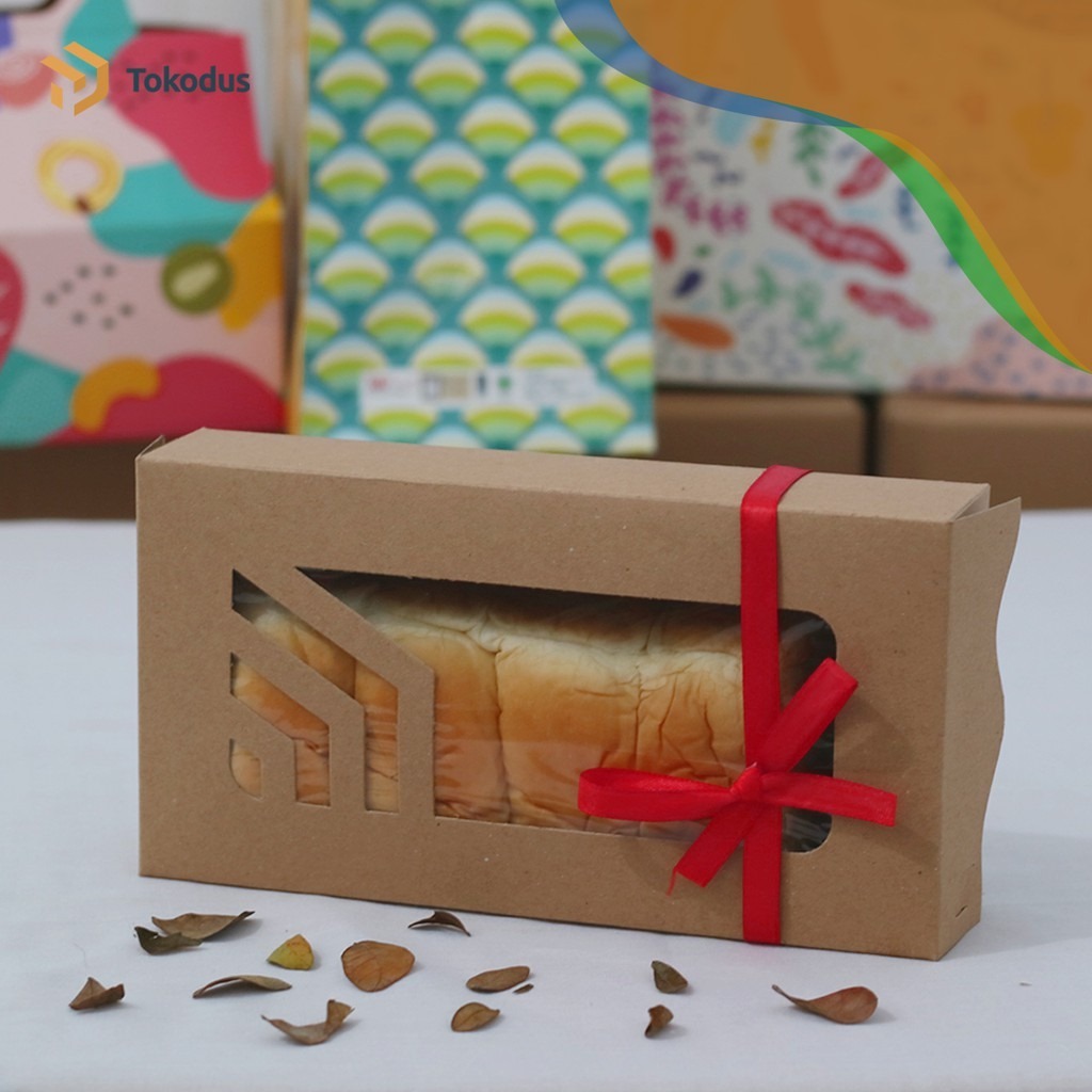 

kardus Kue/Dus Brownies/Kotak Bolu 24x12.5x5 cm Kraft 310 Laminasi (Bisa Custom) - Tokodus Pagarsih