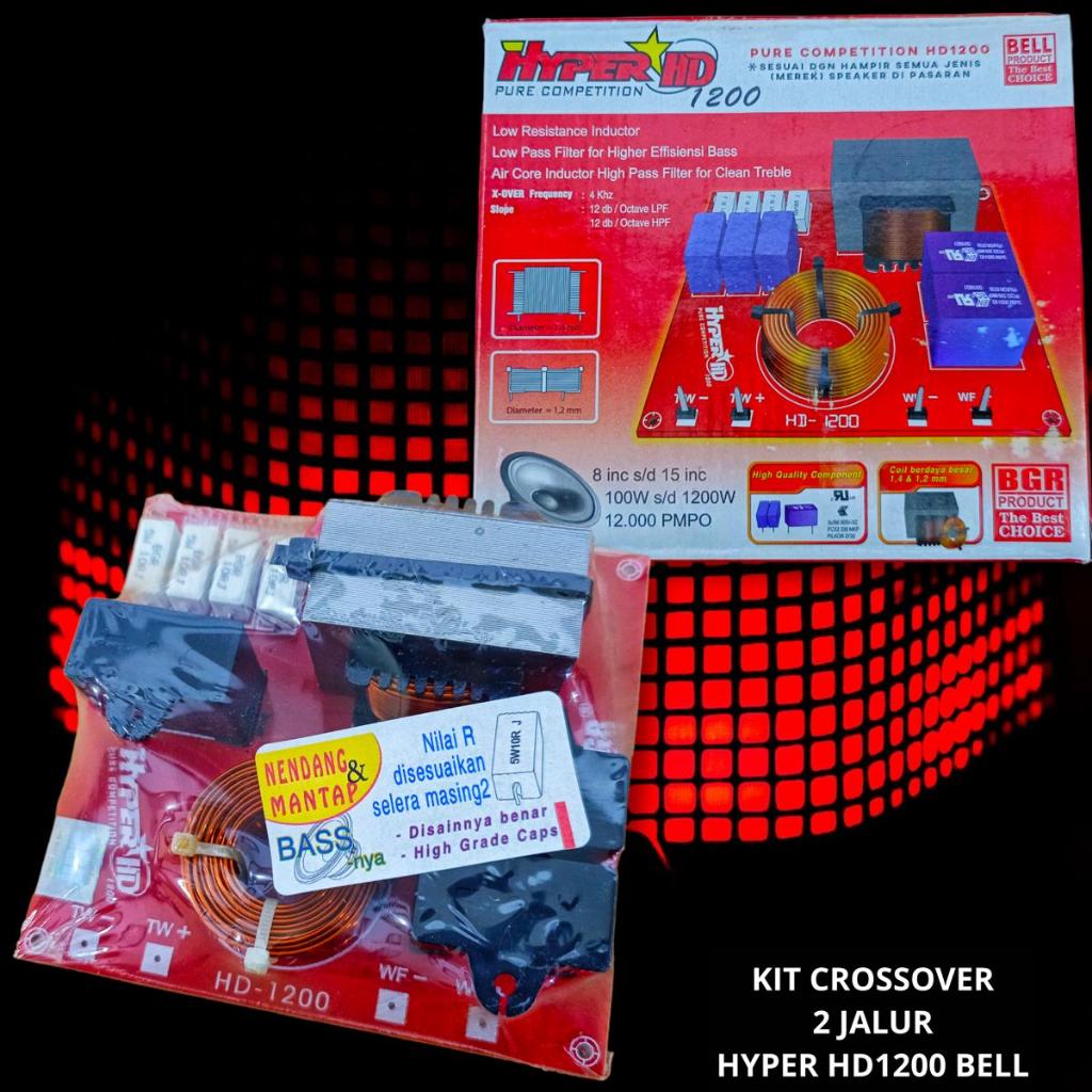 Kit Crossover 2 Way Hyper-1200 Hyper1200 2 Jalur Pasif