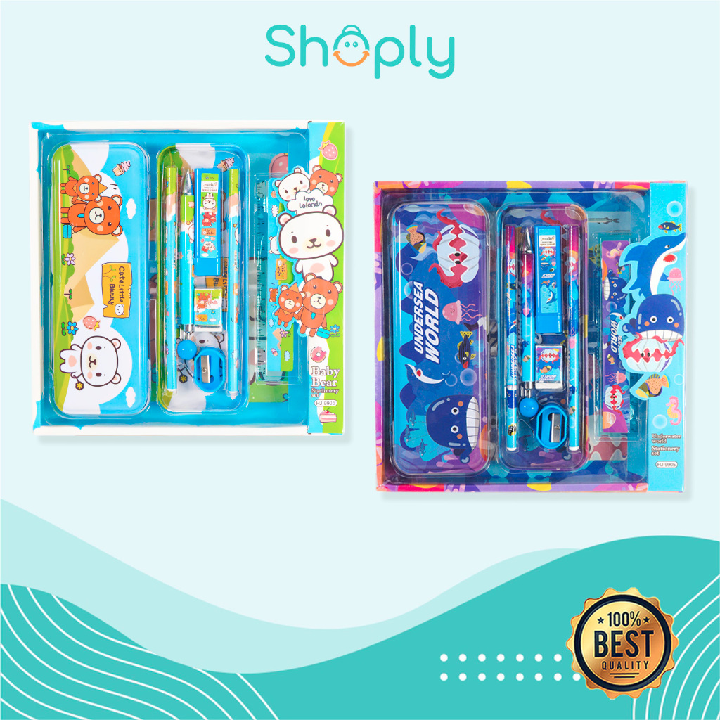 

Set Alat Tulis Peralatan Sekolah Anak Karakter Kartun Lucu