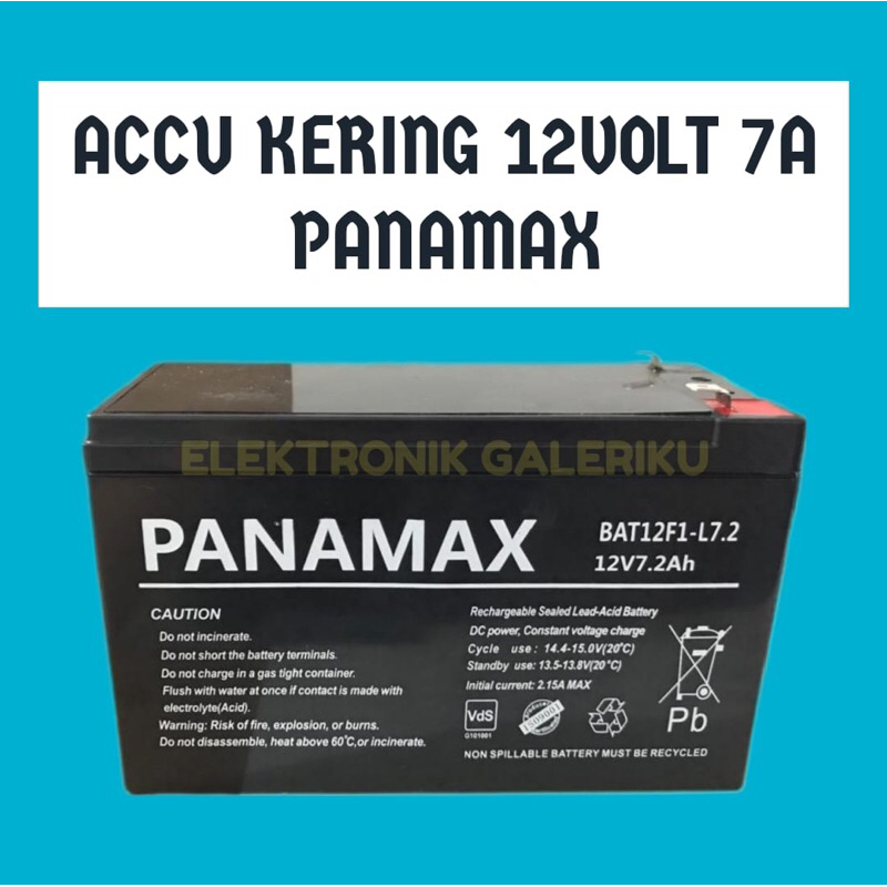 AKI KERING ACCU KERING PANAMAX 12V 7A