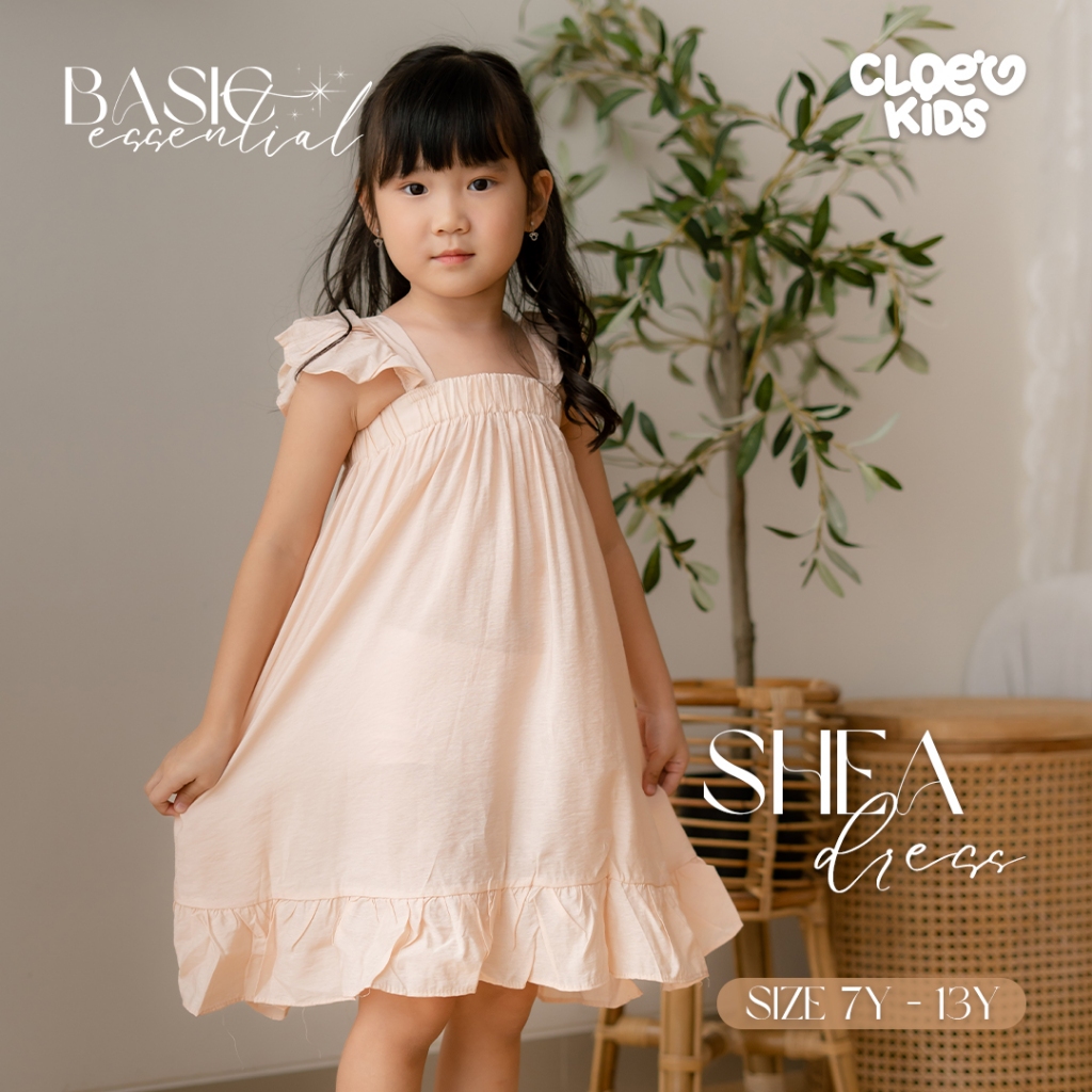 CLOEVKIDS - Shea Dress Anak Casual Dress Pantai Anak Perempuan Dress Pesta Anak Perempuan