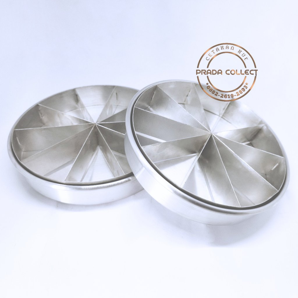 Loyang Brownies Sekat Bulat / Loyang Pizza Bulat Sekat / Loyang Bulat Sekat Bongkar Pasang Bahan All