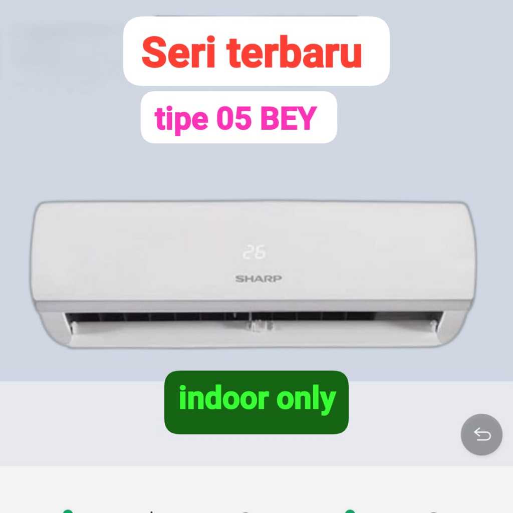 INDOOR AC SHARP 1/2 PK 05 BEY
