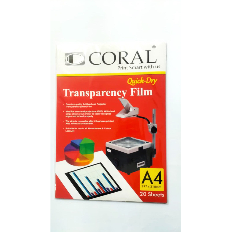 

Coral Transparency Film A4