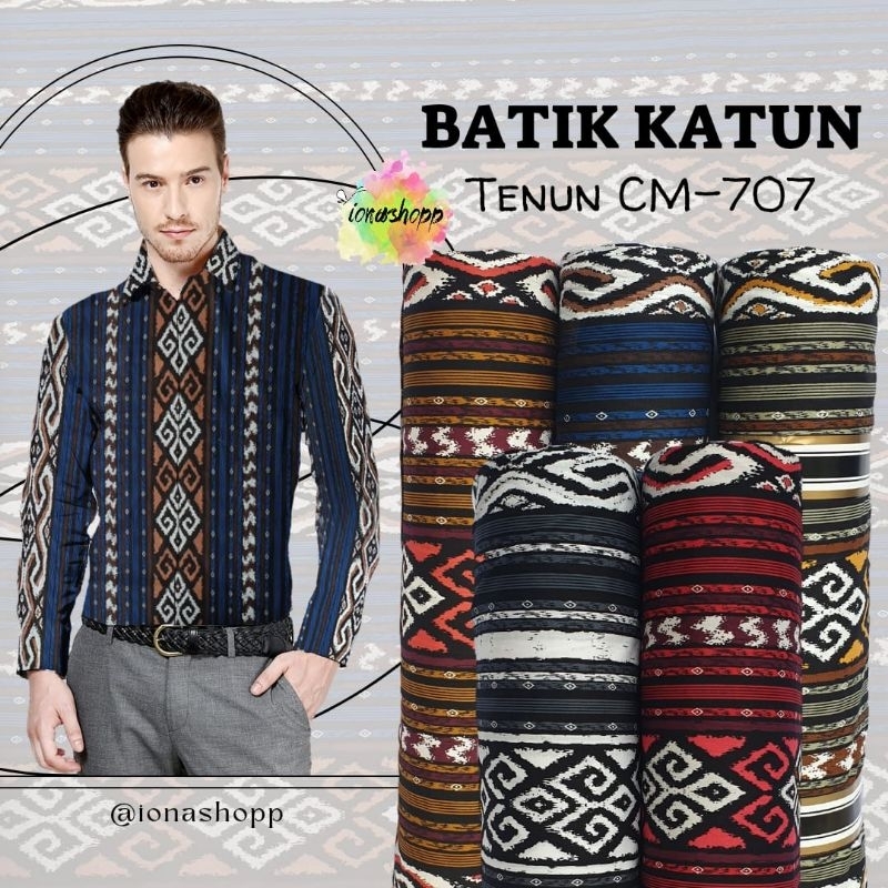 Kain Batik Katun Tenun CM 707 Kain Batik Meteran Lebar 115cm
