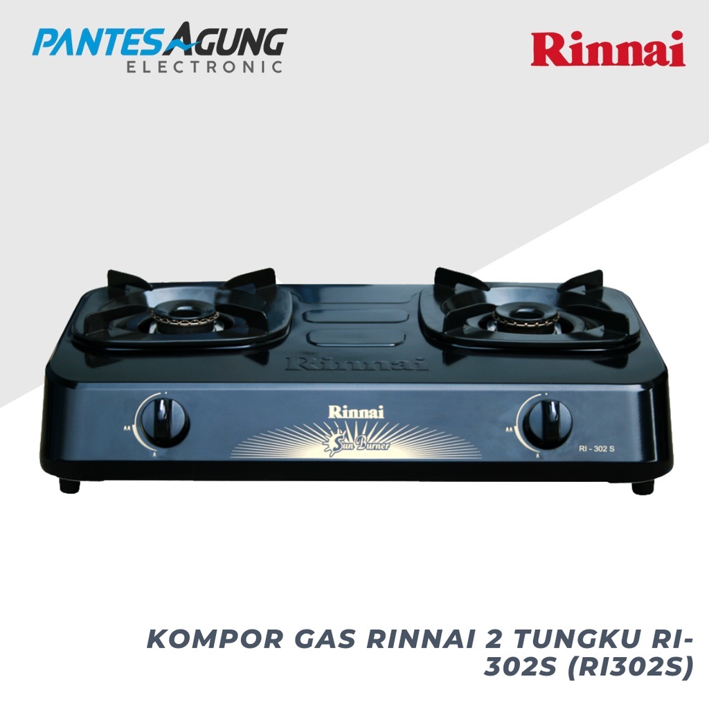 Kompor Gas Rinnai 2 Tungku RI-302S (RI302S)