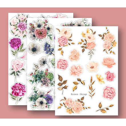 

jurnal sticker | sticker sracpbook bunga