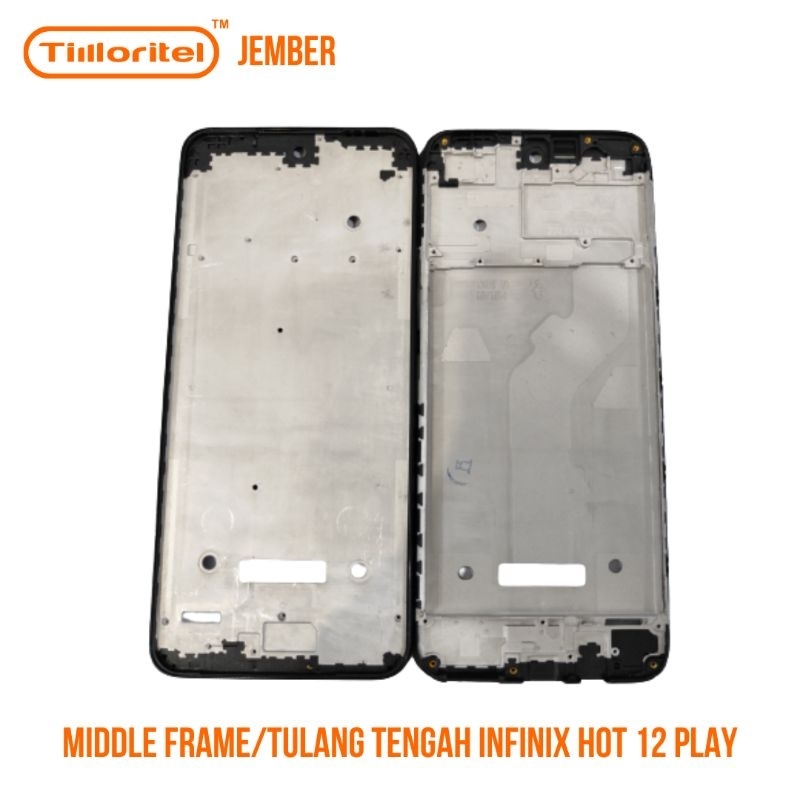 MIDDLE FRAME/TULANG TENGAH INFINIX HOT 12 PLAY BLACK