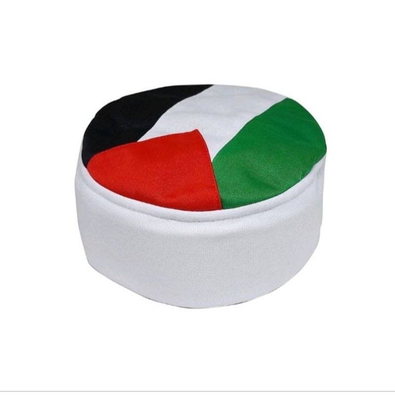 Peci palestina- kopyah putih palestina- kopyah bendera palestina