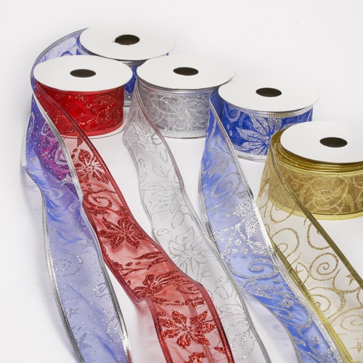 

Pita Pohon Natal Roll Jolly Holly Motif 4cm - Y109