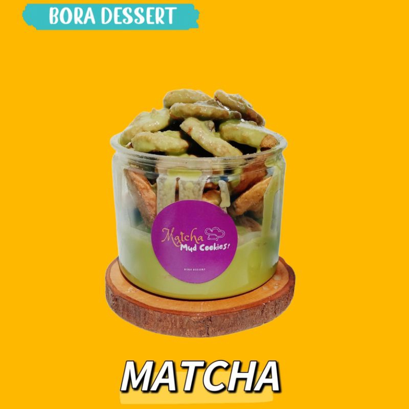 

[Full Cookies] Matcha Mud Cookies by Bora Dessert | Cookies siram cokelat