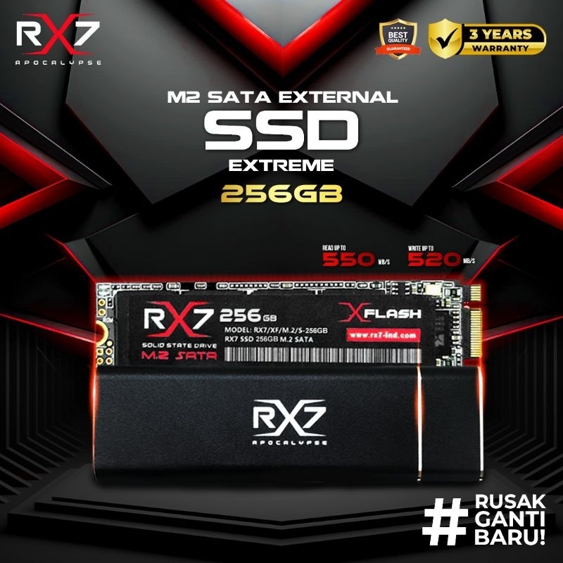 SSD M2 SATA EXTERNAL 256GB RX7 / ENCLOSURE M2 SATA + M2 SATA 256GB RX7