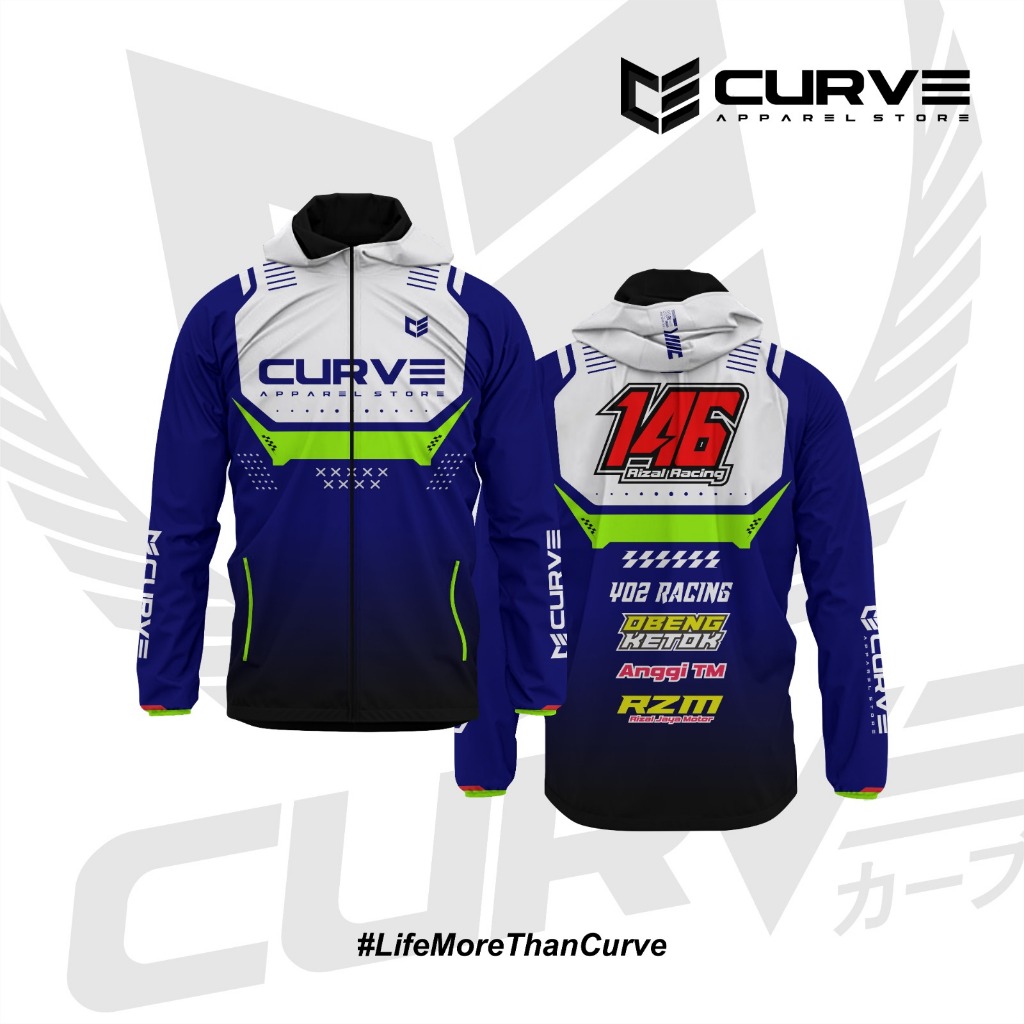 JAKET CUSTOM RACING PARASUT ANTI AIR BEBAS REQUEST