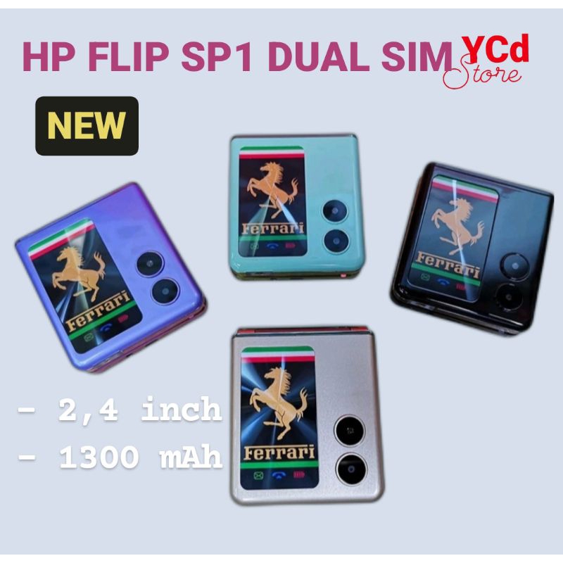 Hp flip SP1 handphone jadul dual sim original bergaransi