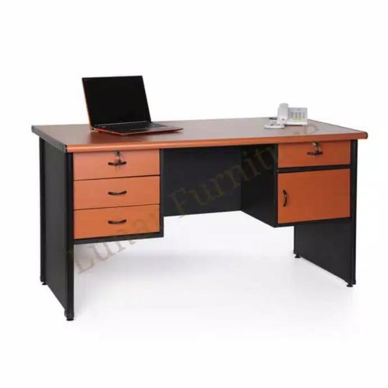 MEJA BIRO 160 CM MEJA KANTOR MINIMALIS MEJA RESEPSIONIS MEJA KERJA MEJA TULIS MODERN LMK 1475 L LMK 