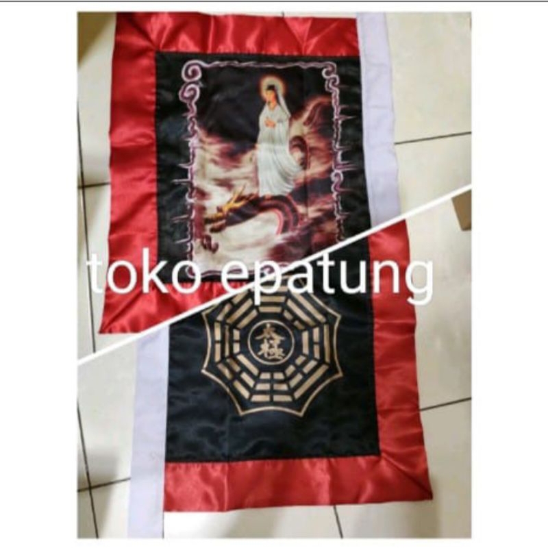 bendera kwan im/ kwan in/ Guan yin- Naga- 52x58- sablon