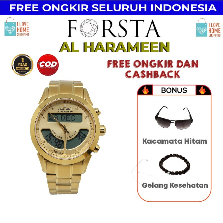FORSTA Al Harameen All Gold Jam Tangan Muslim