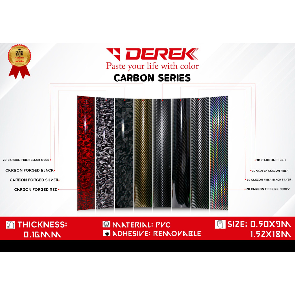 CARBON DEREK DAN MAXDECAL VINLY WRAP 3D DAN 7D