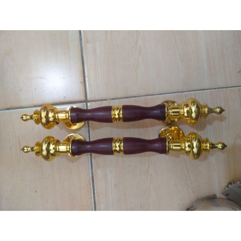 cuci gudang pull handle tarikan pintu coral kayu #3