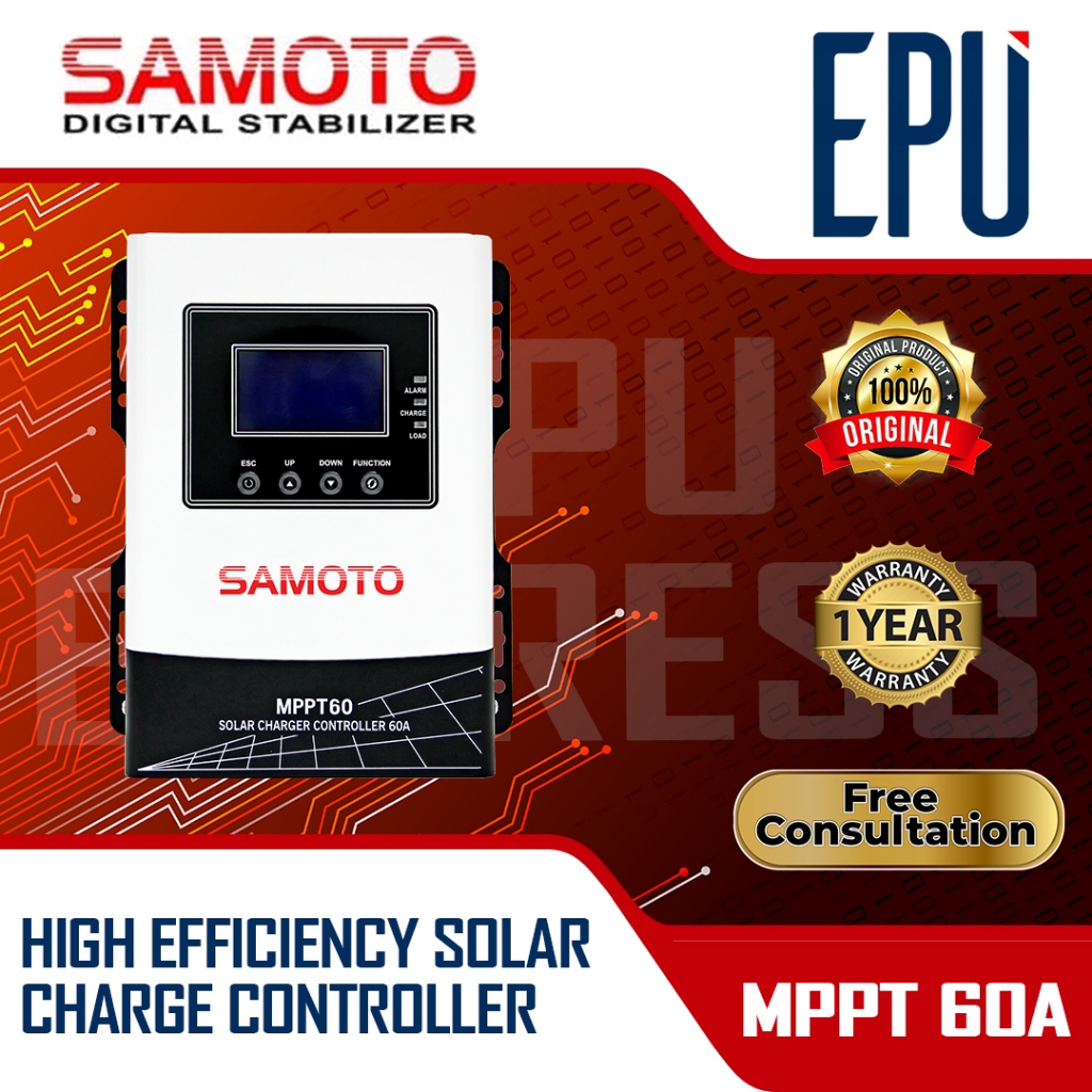 Samoto Solar Charge Controller MPPT 60 12V Solar Charger MPPT60 MPPT 60A