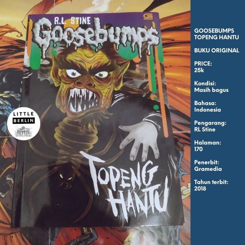 Novel Horor Goosebumps TOPENG HANTU Buku Original Bahasa Indonesia Cerita Misteri Remaja