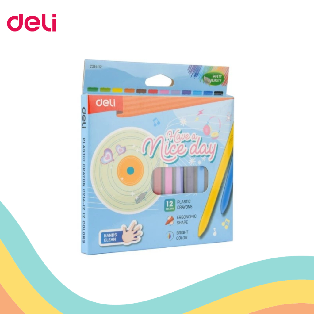 

WAX CRAYON DELI 12 WARNA C-214-12 (1 PCS)