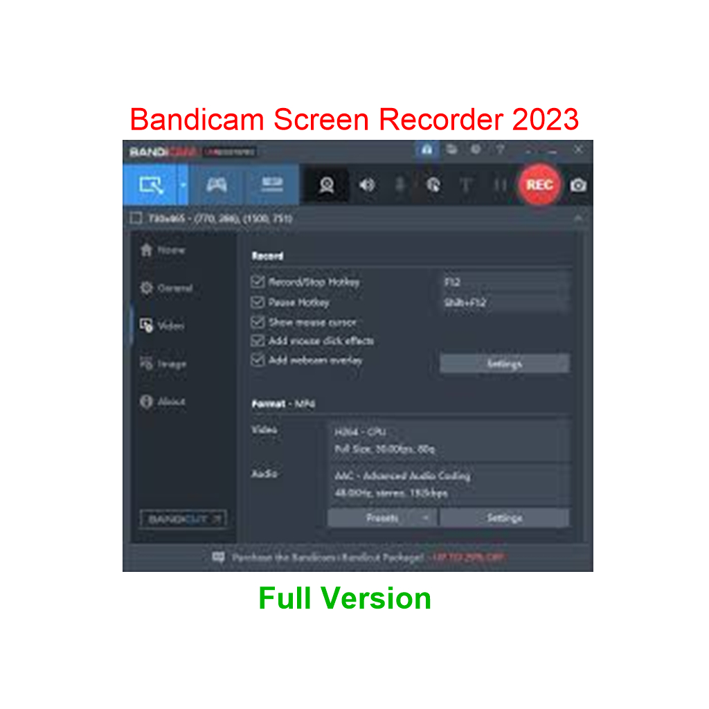Bandicam Screen Recorder 2023 Full Version Portable