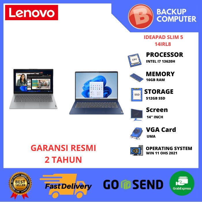 LAPTOP LENOVO IP 5 14IRL8 82XD002QID / 82XD002PID I7-13620H 16GB RAM