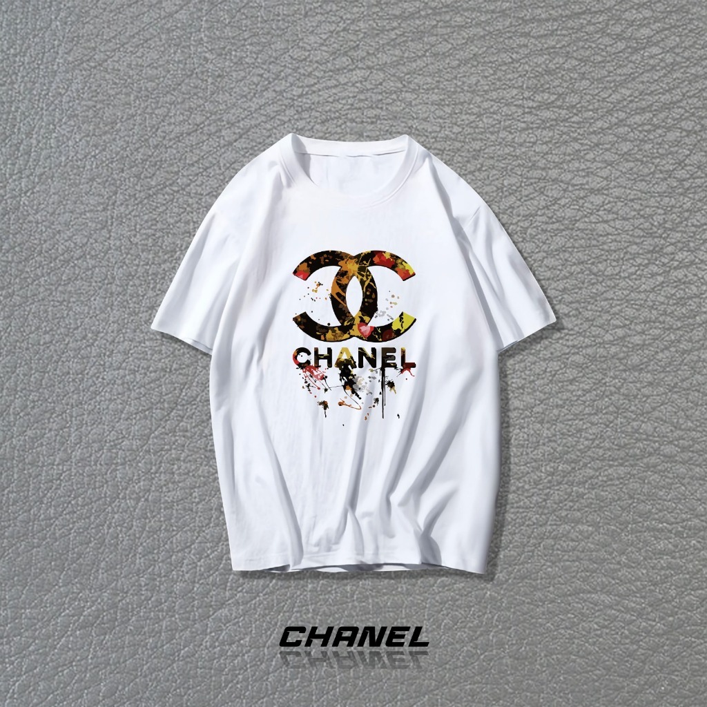 Baju Kaos T Shirt Cotton katun 100% original combed 24s Premium Pria Wanita Unisex chanel BS