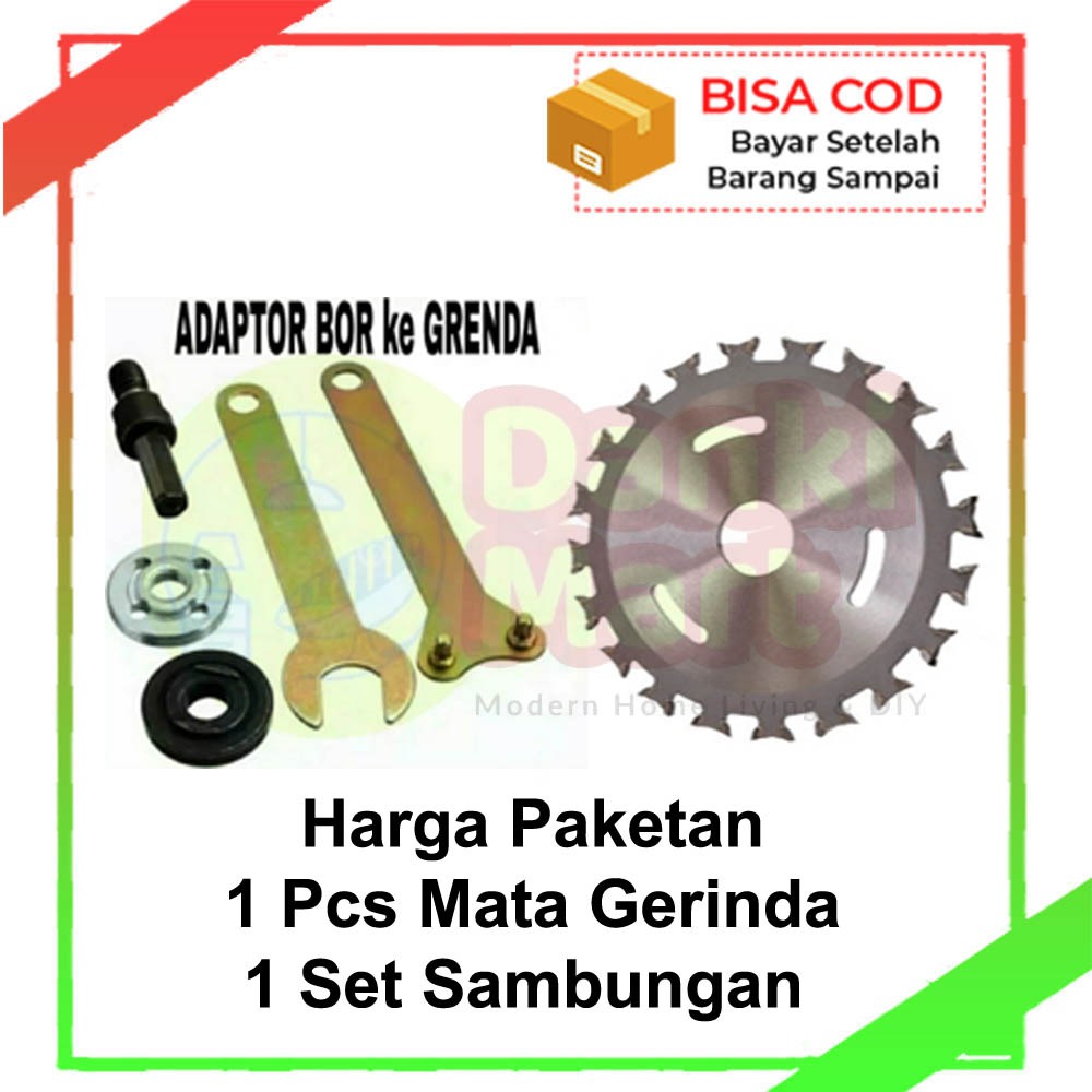 PAKET ADAPTOR MESIN BOR JADI MESIN KEPALA GERGAJI GERINDA DOUBLE