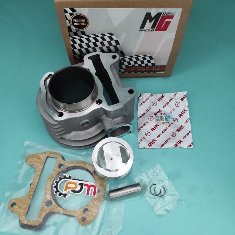 BLOK SEHER BEAT SCOOPY SPACY KARBU 54.5 SET BORE UP 130CC MG RACING