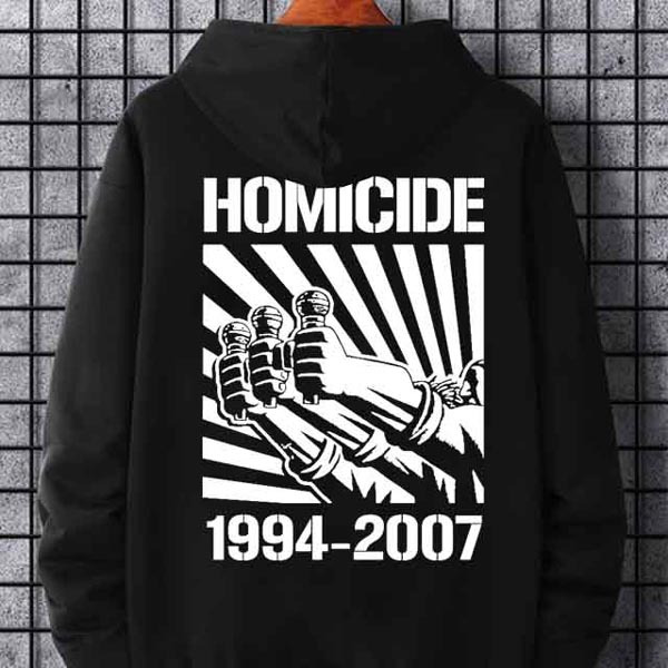 New Jaket Hoodie Homicide Band Hoodie Bahan Cotton Fleece