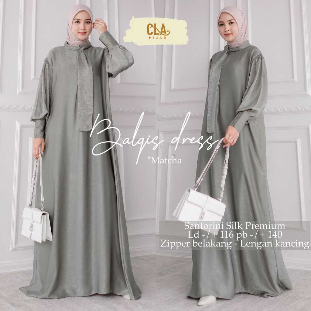 BALQIS DRESS GAMIS POLOS SILK ORI BY CLA