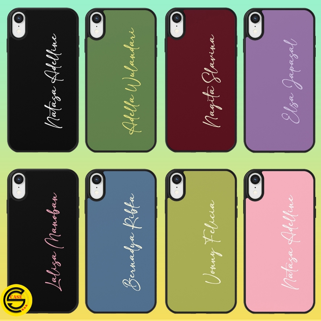 STORE CASE - Case Custom Nama Aesthetic Macaron Pastel - Case Request Nama - Softcase Macaron - Cust