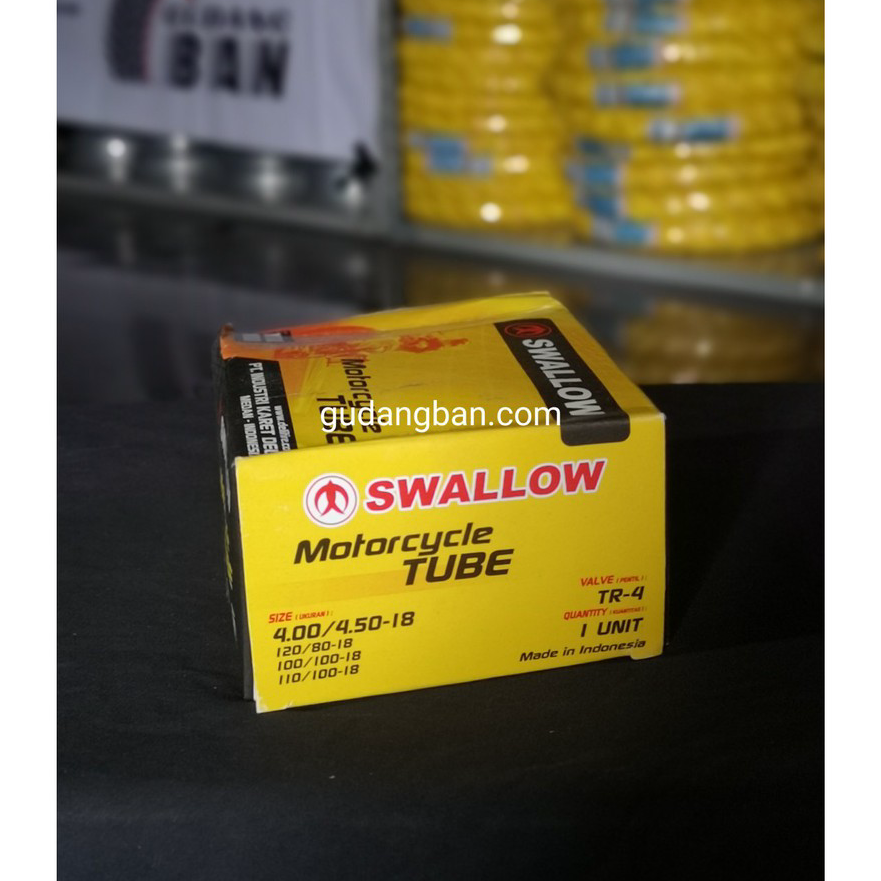 BestSeller Ban Dalam Motor Ukuran 400/450-18 120/80-18 100/100-18 110/100-18 Ring 18 Merk Swallow.