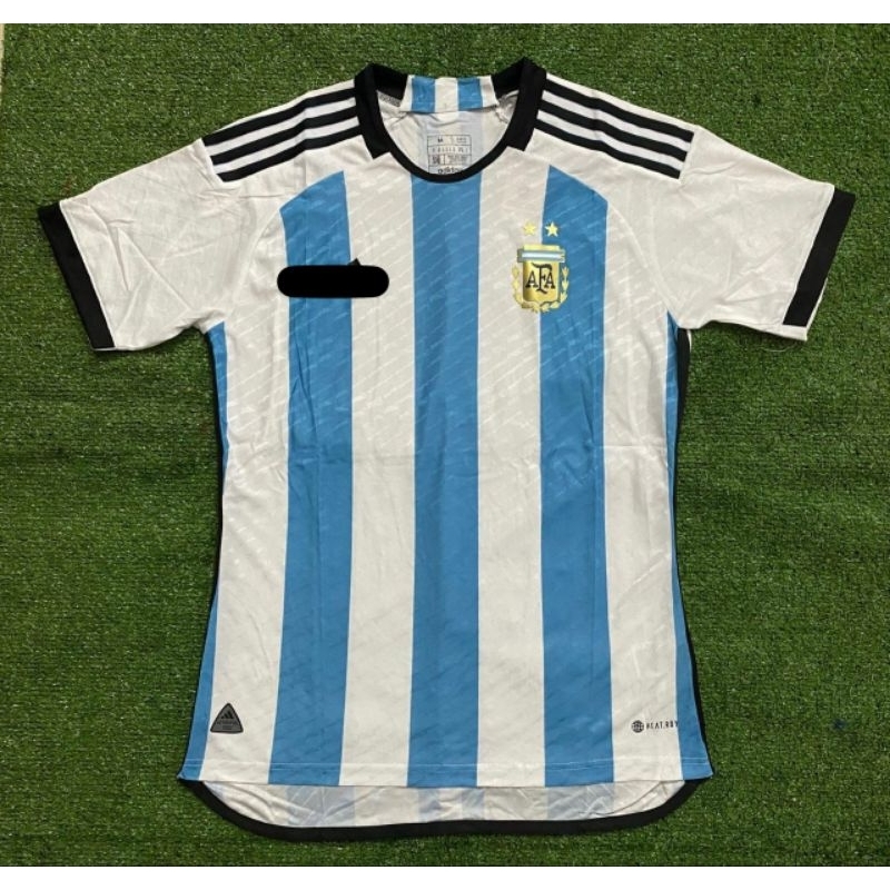 JERSEY BOLA ARGENTINA HOME PLAYER ISSUE PI 2022 2023 BINTANG 3