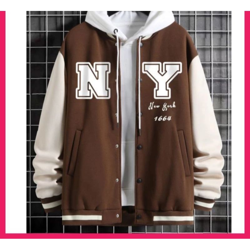 JAKET BASEBALL VARSITY PRIA NY