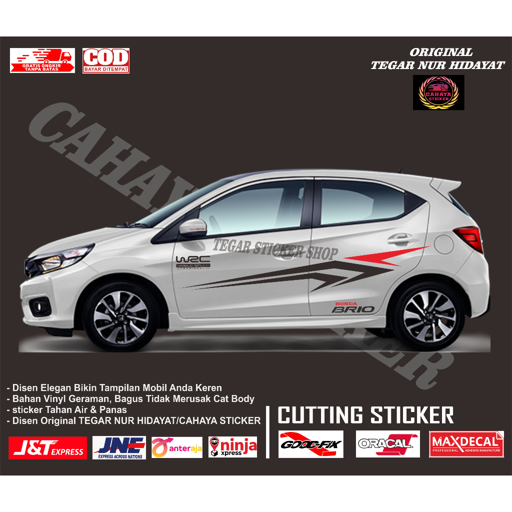 sticker mobil honda brio sticker lis mobil honda brio sticker mobil brio sticker bumber mobil brio