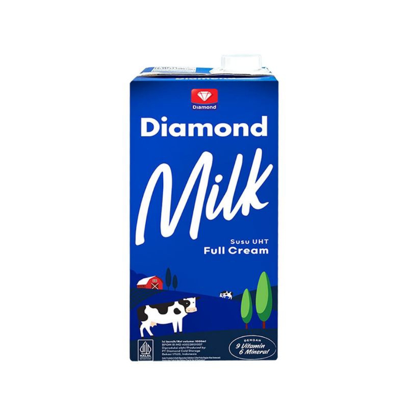 

Diamond Milk SUSU UHT Full Cream 1 L