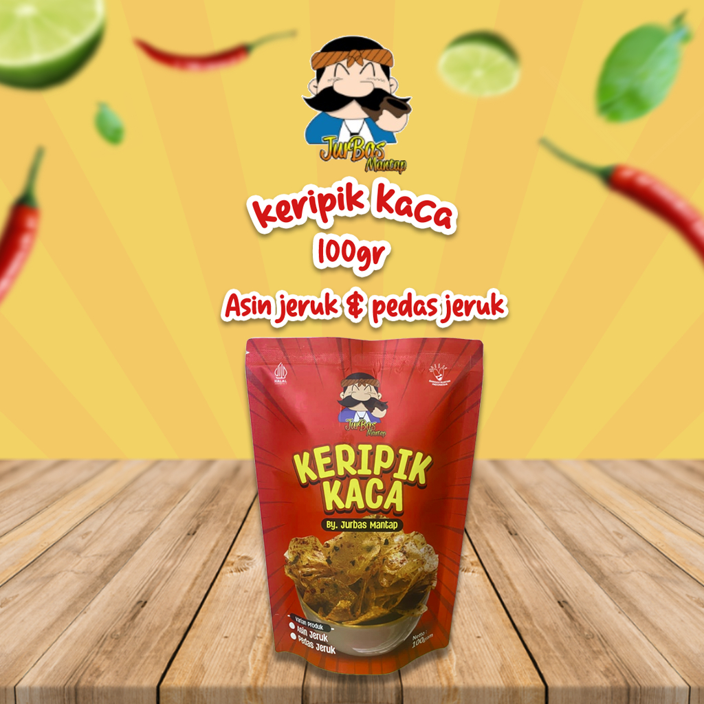 

Keripik Kaca 100 gram Asin Pedas Jeruk Kripca