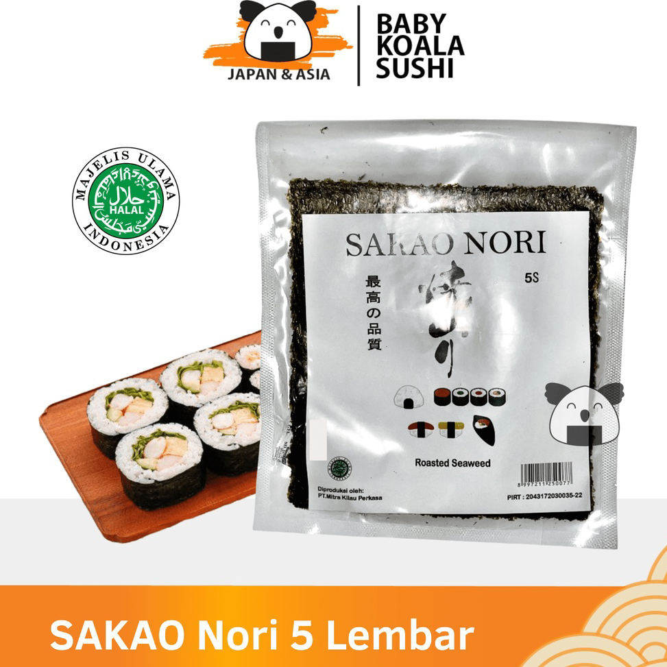 

【Penjualan Terbaik】✅COD SAKAO Sushi Nori 5 S Halal │ Nori Grade C for Sushi Kimbab/ Gimbab │ Lembar Rumput Laut